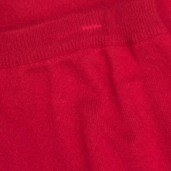 Chanel Vintage 90s Red 100% Cashmere Knit High Waisted Pencil Skirt - Picture 8 of 9